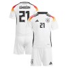 Conjunto (Camiseta+Pantalón Corto) Alemania Gundogan 21 Primera Equipación Euro 2024 - Niño